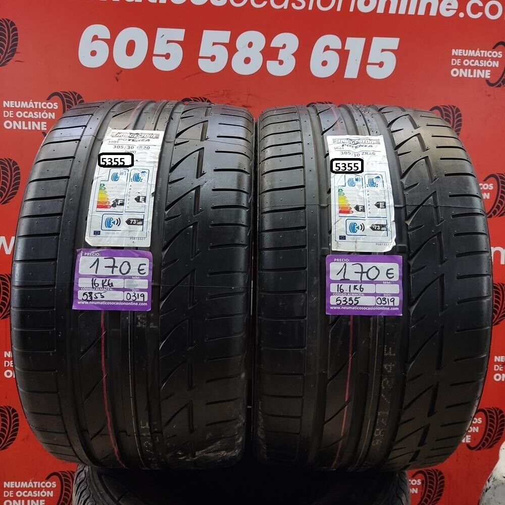 2x 305 30 R20 99Y 8.0/8.0mm Bridgestone Potenza S001 Ref.5355