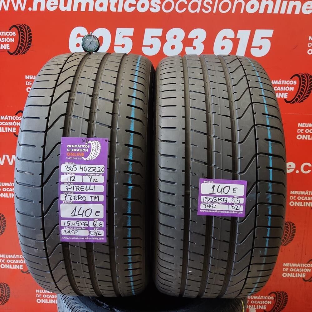 [Ref.7492] 2x 305 40 R20 112Y XL N0 ZR 6.6/5.5mm Pirelli PZero TM Ref.7492