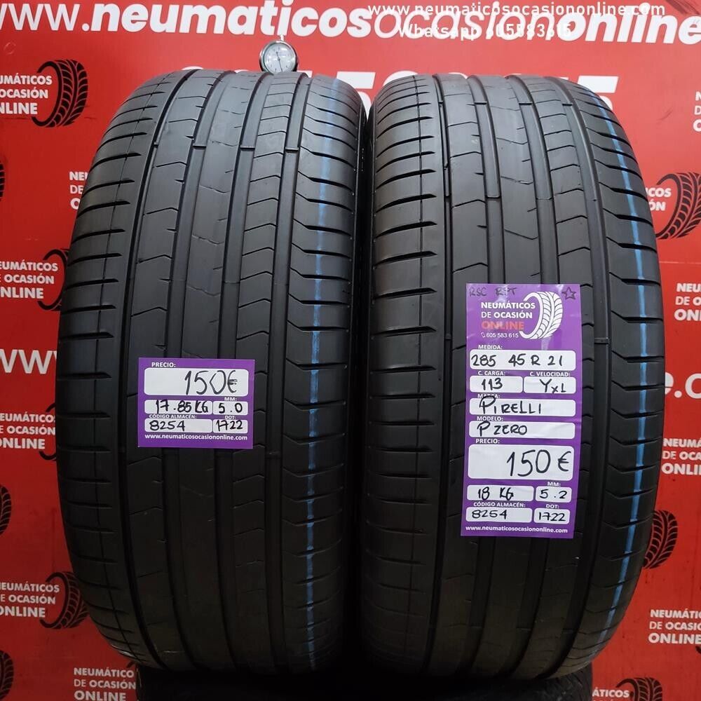 2x 285 45 R21 113Y XL 5.2/5.0 mm Pirelli P. Zero RSC RFT Ref.8254