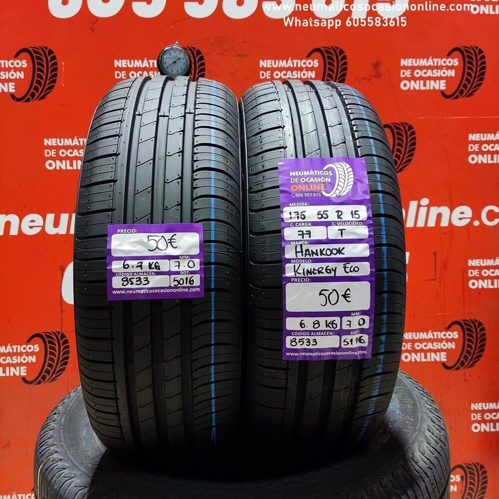 2x 175 55 R15 77T  7.0/7.0 mm Hankook Kinergy Eco Ref.8533