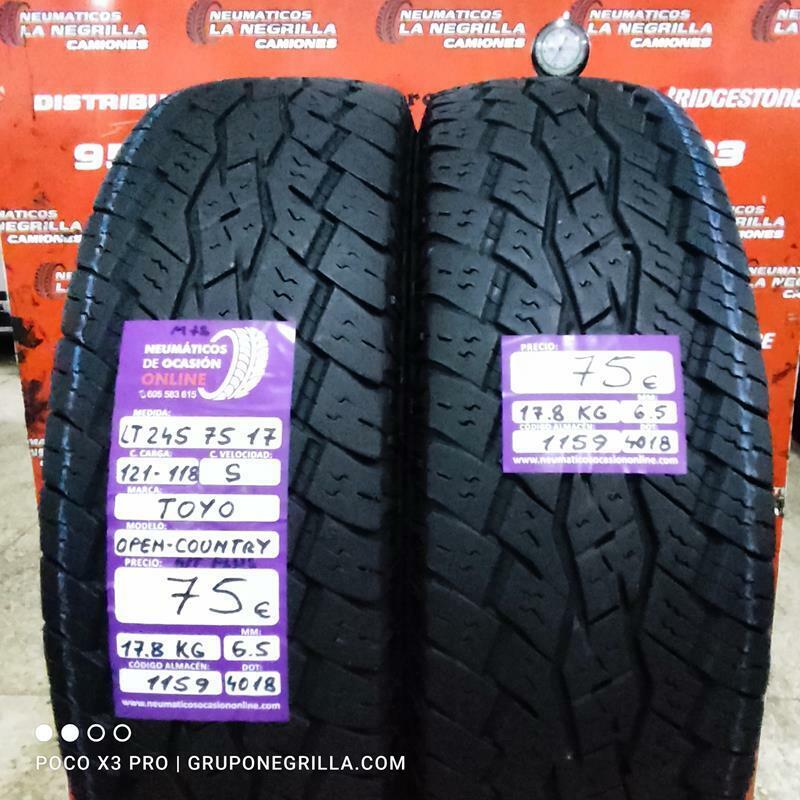 [Ref.1159] 2 x 245 75 R17 121/118S M+S 6.5/6.5mm Toyo Open Country Ref. 1159