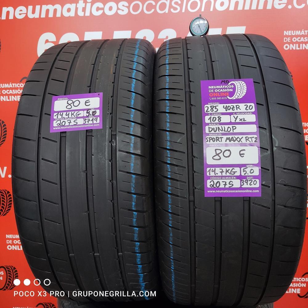 [Ref.2075] 2 x 285 40 R20 108Y XL MO 5.0mm+5.0mm DOT 3719/3920 Dunlop Sp-Maxx-Rt2.Ref.2075