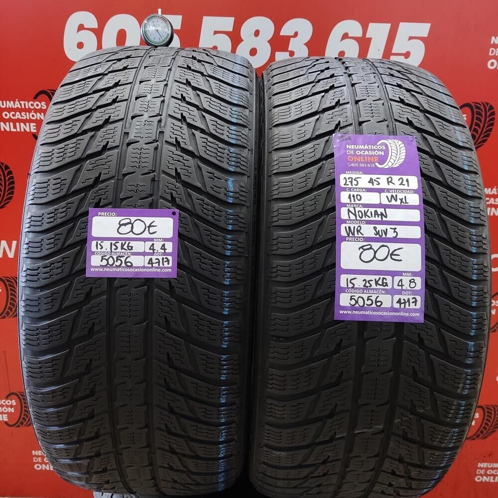 2x 275 45 R21 110W XL 4.4/4.8mm Nokian WR SUV 3 Ref.5056