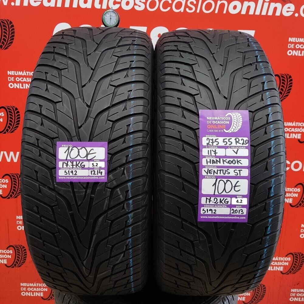 2x 275 55 R20 117V 5.2/4.2mm Hankook Ventus ST Ref.5192