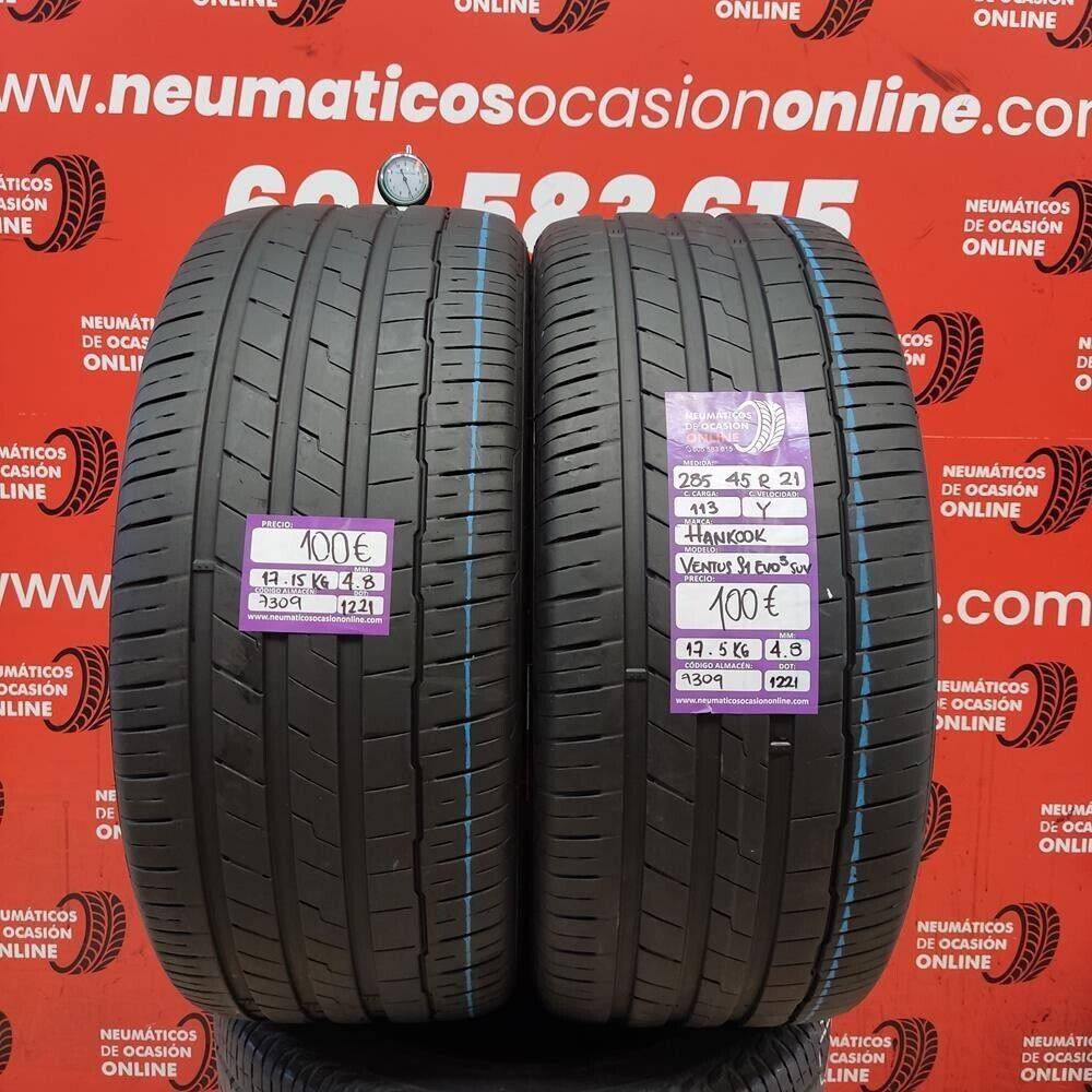 [Ref.7309] 2x 285 45 R21 113Y 4.8/4.8mm Hankook Ventus S1 Evo 3 SUV Ref.7309