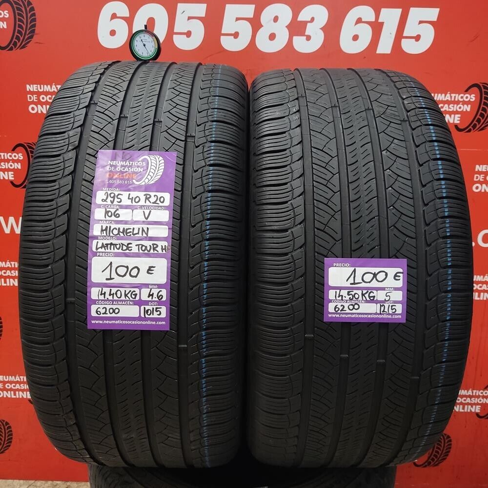 [Ref.6200] 2x 295 40 R20 106V N0 4.6/5.0mm Michelin Latitude Tour HP Ref.6200