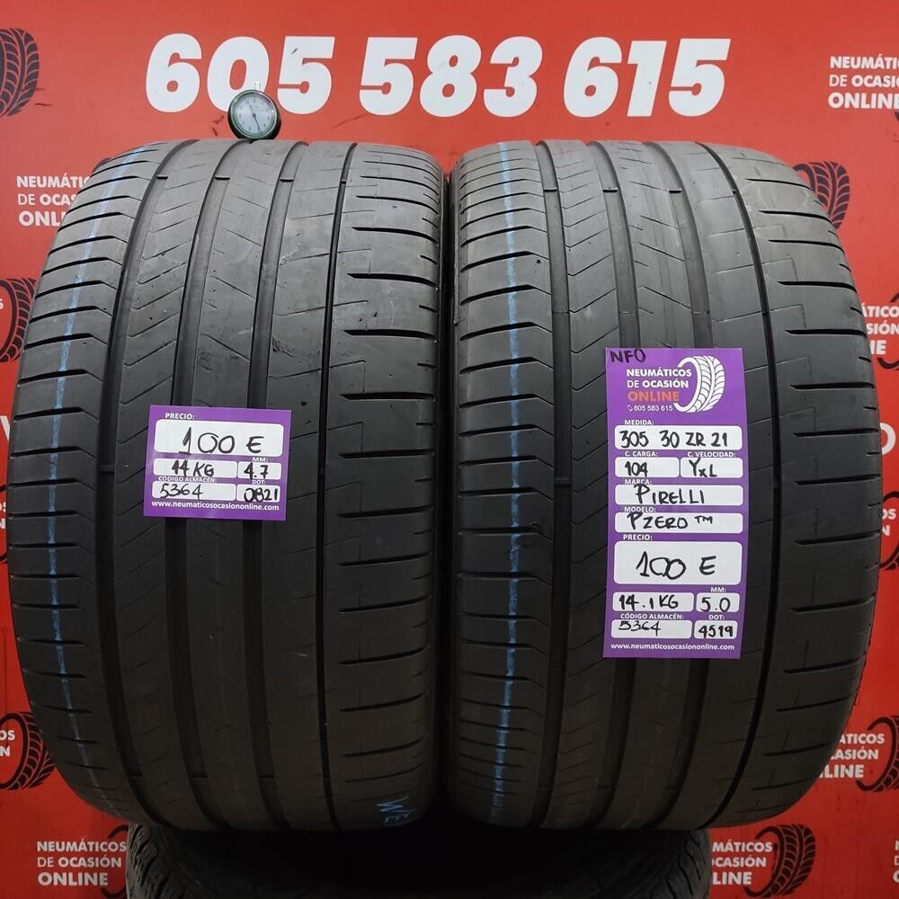 2x 305 30 R21 104Y XL NFO 4.7/5.0mm Pirelli PZero TM Ref.5364