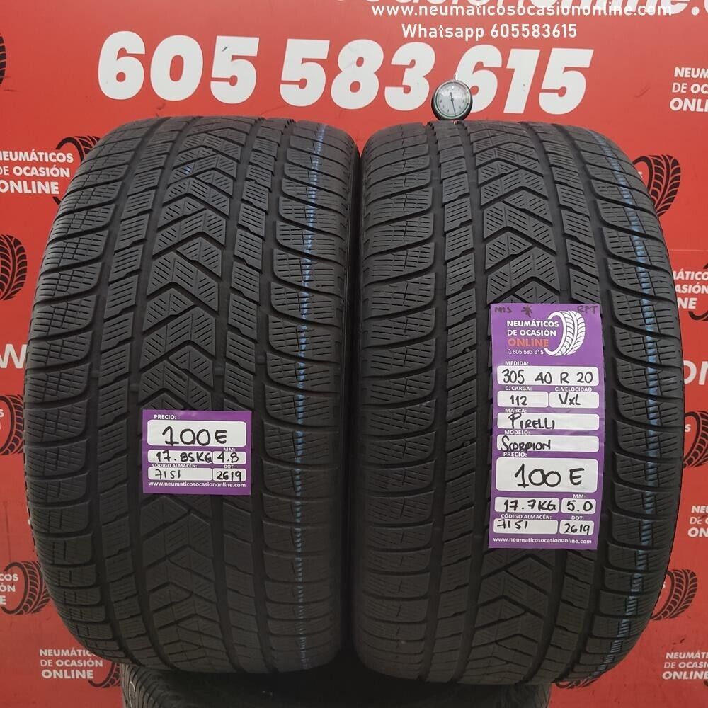 2x 305 40 R20 112V XL M+S RFT 4.8/5.0mm Pirelli Scorpion Ref.7151