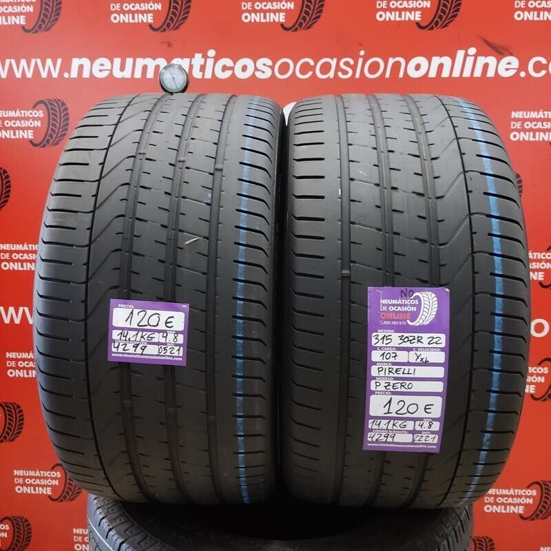 [Ref.4299] 2x 315 30 R22 107Y XL ZR N0 4.8/4.8mm Pirelli PZero Ref.4299