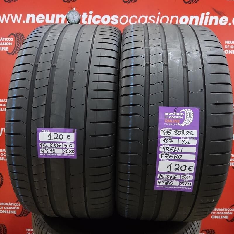 [Ref.4310] 2x 315 30 R22 107Y XL E 5.0/5.0mm Pirelli PZero Ref.4310