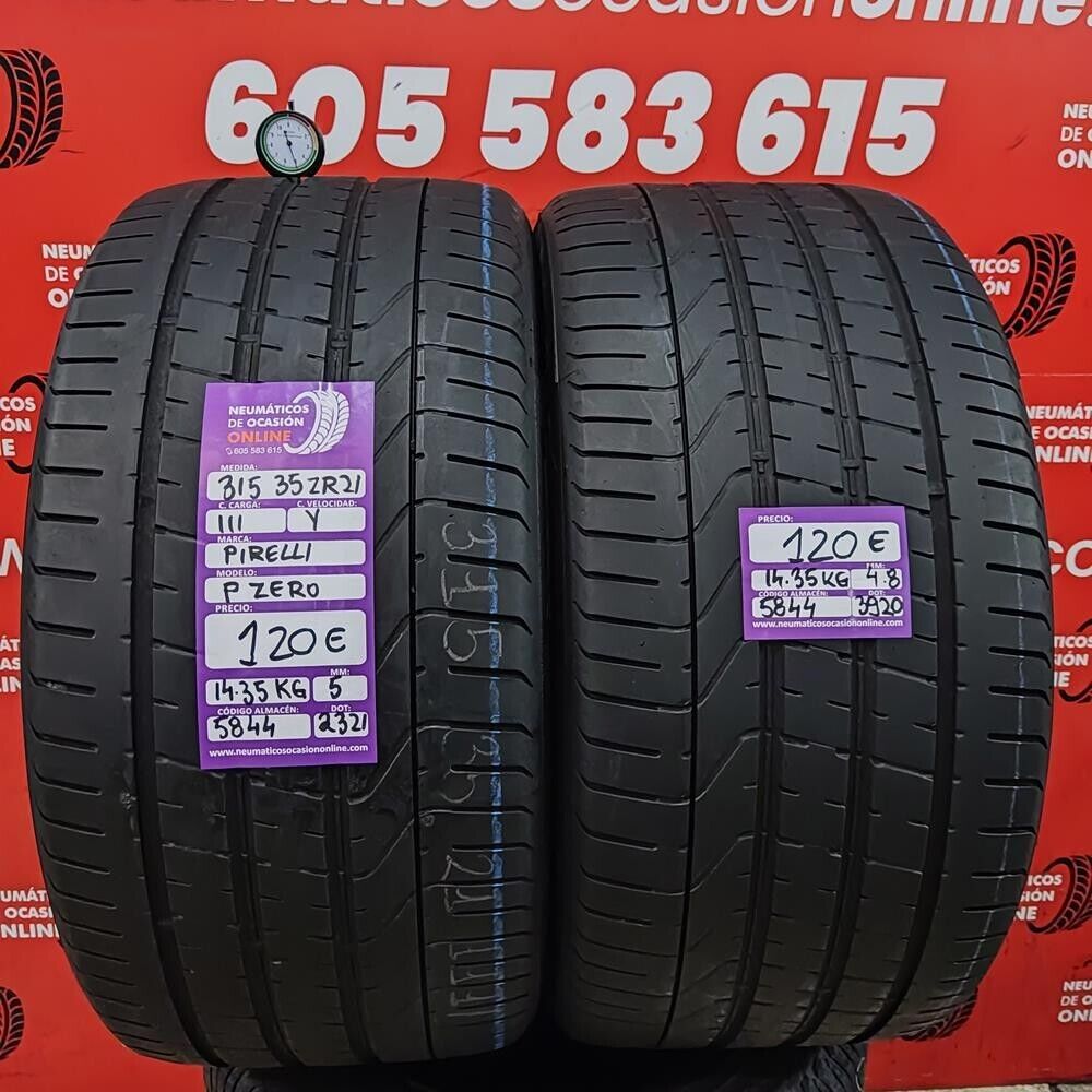 [Ref.5844] 2x 315 35 R21 111Y ZR 5.0/4.8mm Pirelli PZero Ref.5844