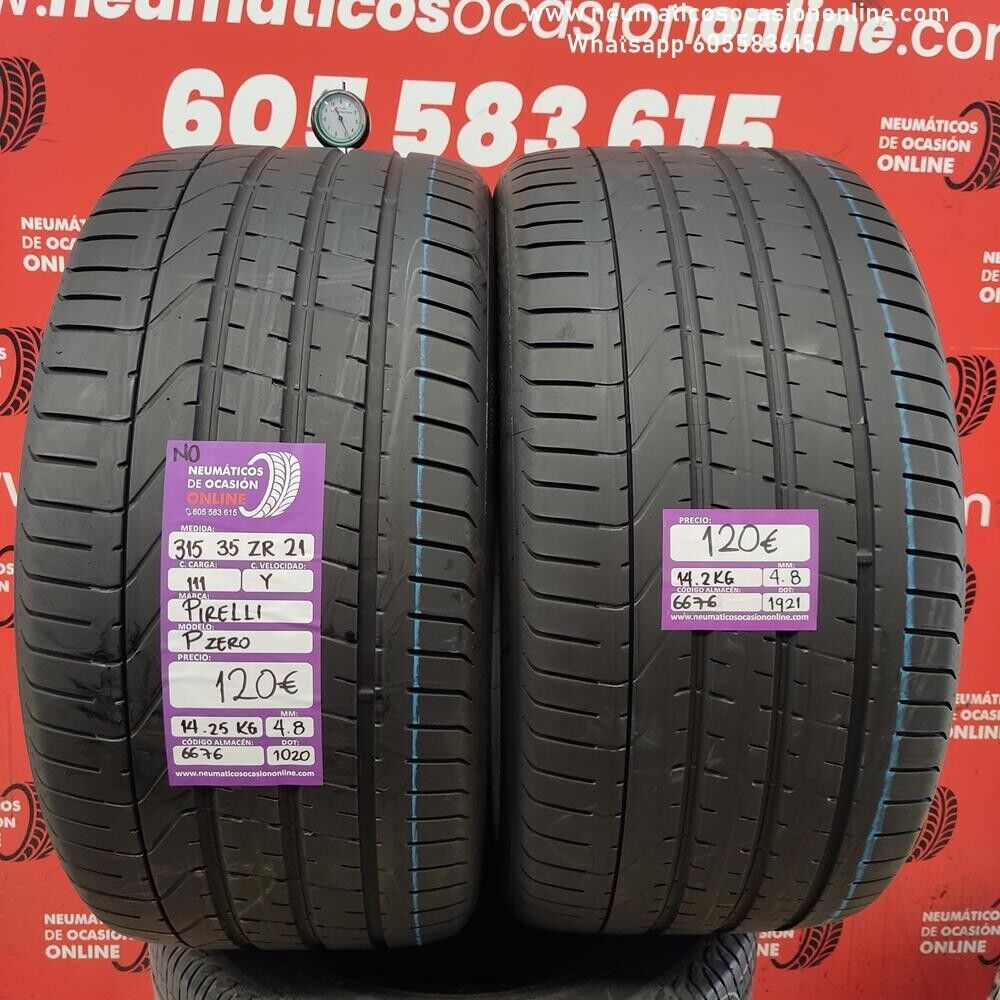 2x 315 35 r21 111Y N0 ZR 4.8/4.8mm Pirelli PZero Ref.6676