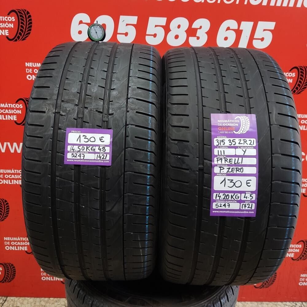 2x 315 35 R21 111Y ZR 4.8/4.5mm Pirelli PZero Ref.5247