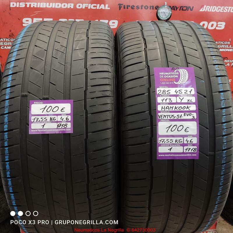 2 x 285 45 R 21 113Y XL A.O.4.6/4.6mm Hankook Ventus -S1-Evo-3.Ref.1