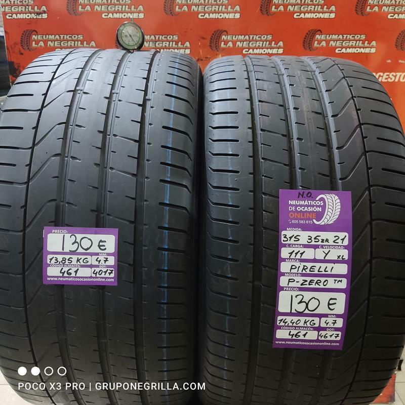 2 x 315 35 R 21 111Y XL N.O.4.7/4.7mm Pirelli P-Zero.Ref.461