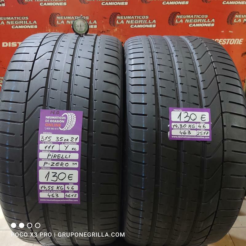 [Ref.463] 2 x 315 35 R21 111Y XL N.O. 4.6/4.6mm Pirelli P-Zero.Ref.463