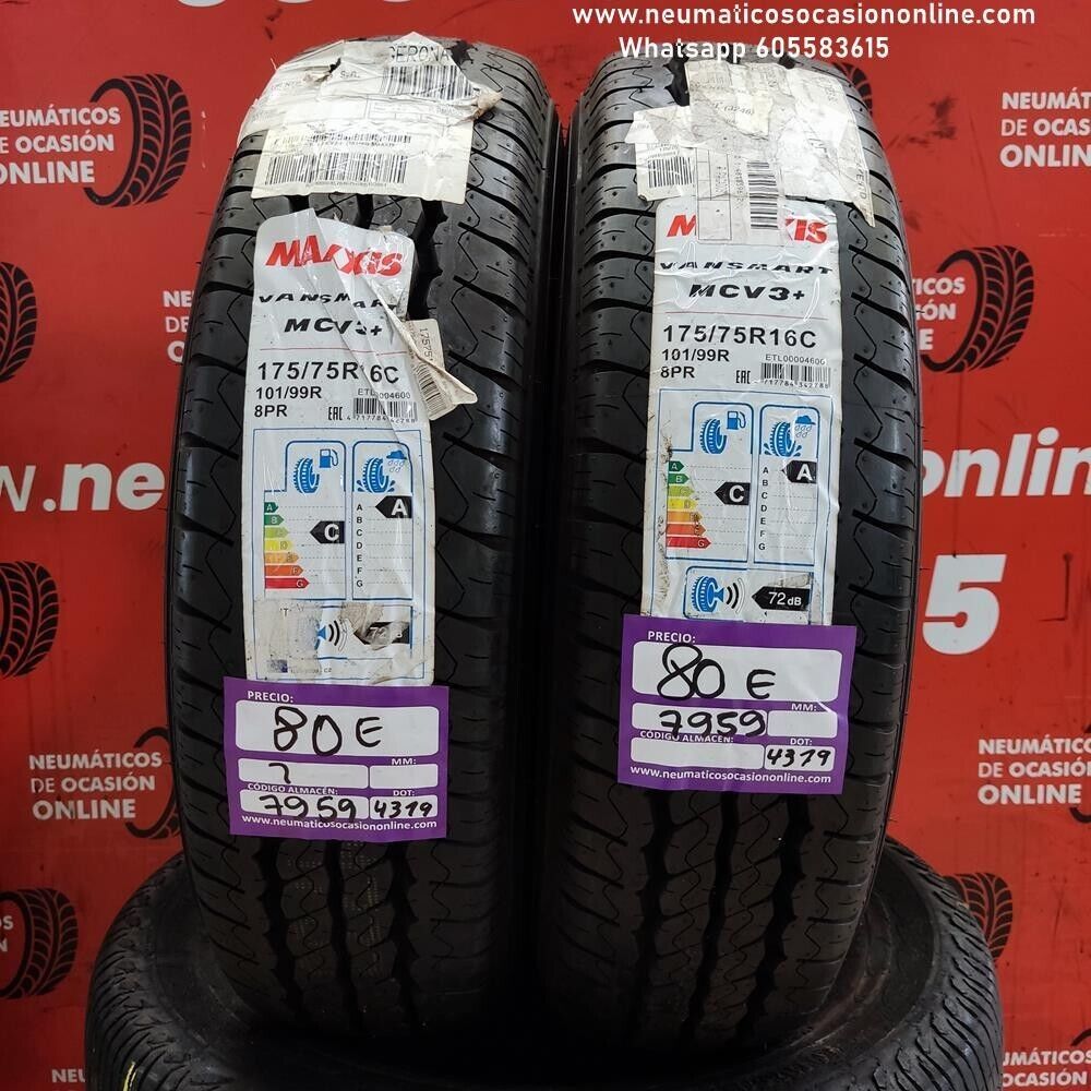 2x 175 75 R16C 101/99R  Maxxis Vansmart DOT 4319/4319 (Sin Uso) Ref.7959