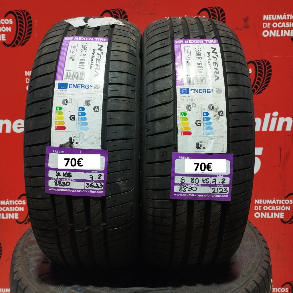 2x 185 50 R16 81V Nexen Tire NFera Primus DOT 2123/3623 (Sin Uso) Ref.8830