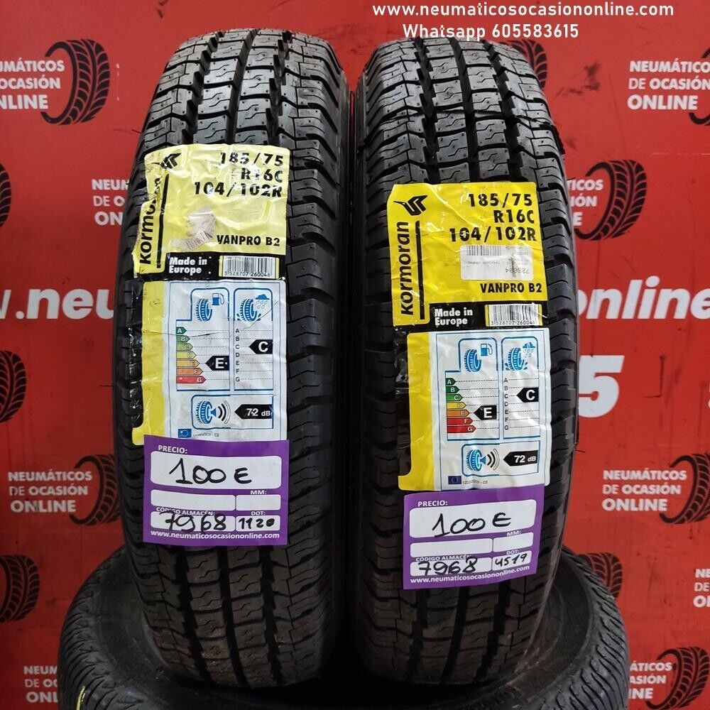 [Ref.7968] 2x 185 75 R16C 104/102R Kormoran Vanpro B2 DOT 4519/1120 (Sin Uso) Ref.7968