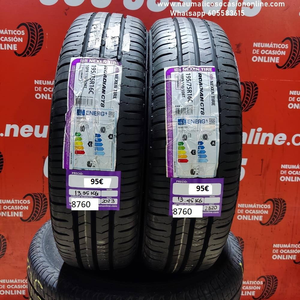 2x 195 75 16C 110/108T Nexen Tire Rodian CT8 DOT 2320/2023 (Sin Uso)  Ref.8760