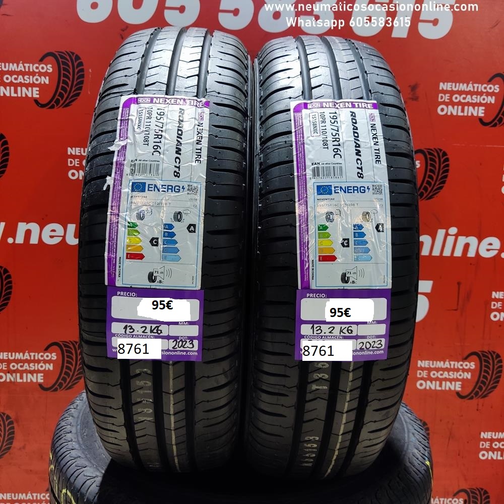 2x 195 75 16C 110/108T Nexen Tire Rodian CT8 DOT 2023/2023 (Sin Uso) Ref.8761