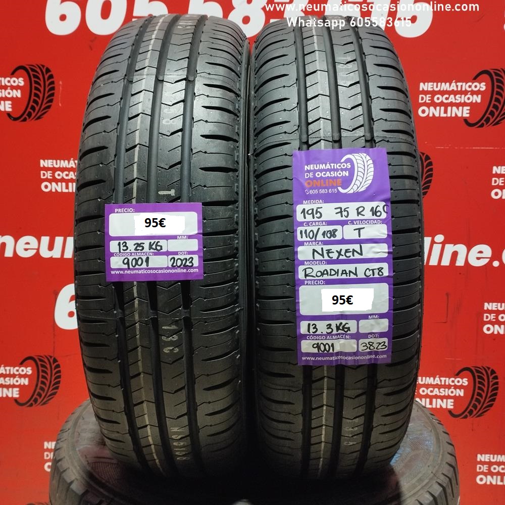 [Ref.9001] 2x 2x 195 75 R 16C 110/103T Nexen Roadian CT8 DOT 2023/3823 (Sin Uso) Re Ref.9001