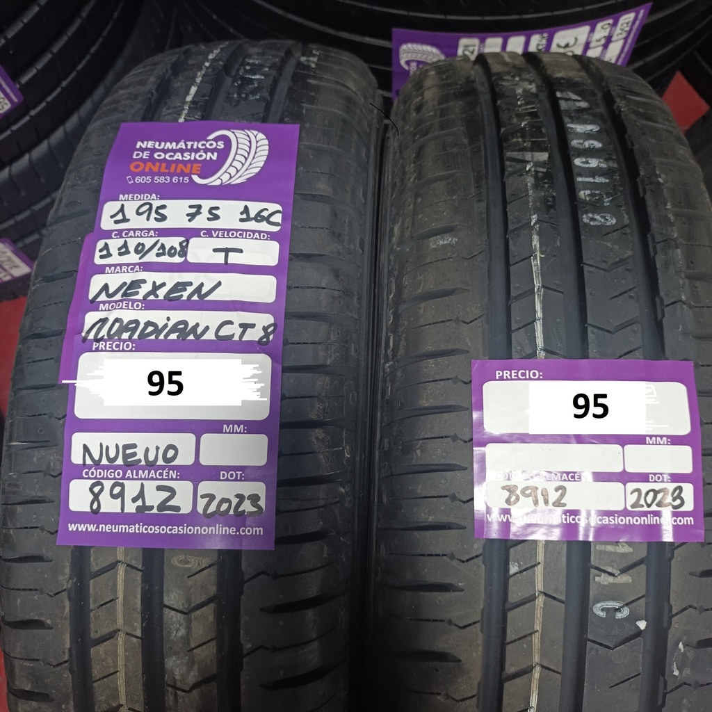 2x 195 75 16C 110/108T Nexen Roadian CT8 DOT 2023/2023 (Sin Uso) Ref.8912