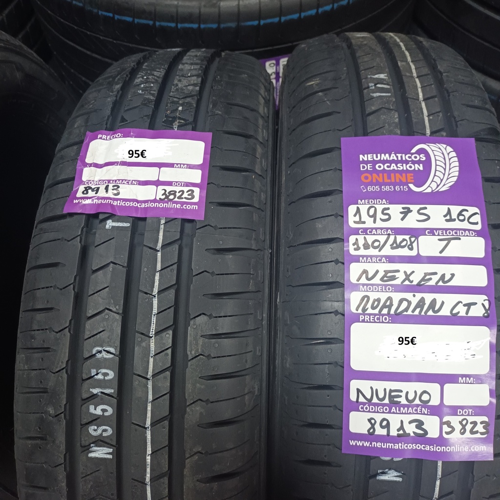 [Ref.8913] 2x 195 75 16C 110/108T Nexen Roadian CT8 DOT 3823/3823 (Sin Uso) Ref Ref.8913