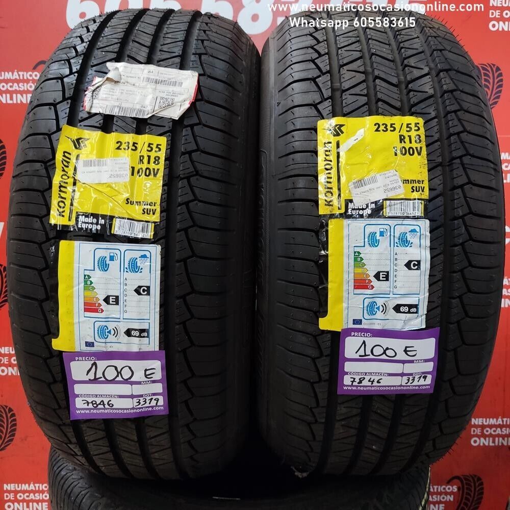 [Ref.7846] 2x 235 55 R18 100V Kormonan Summer SUV DOT 3319/3319 (Sin Uso) Ref.7846