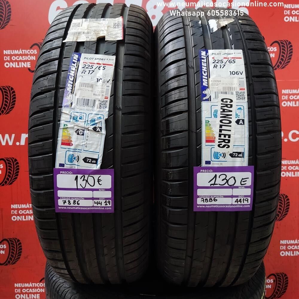 2x 225 65 R17 106V Michelin Pilot Sport 4 SUV DOT 4419/4419 (Sin Uso) Ref.7886