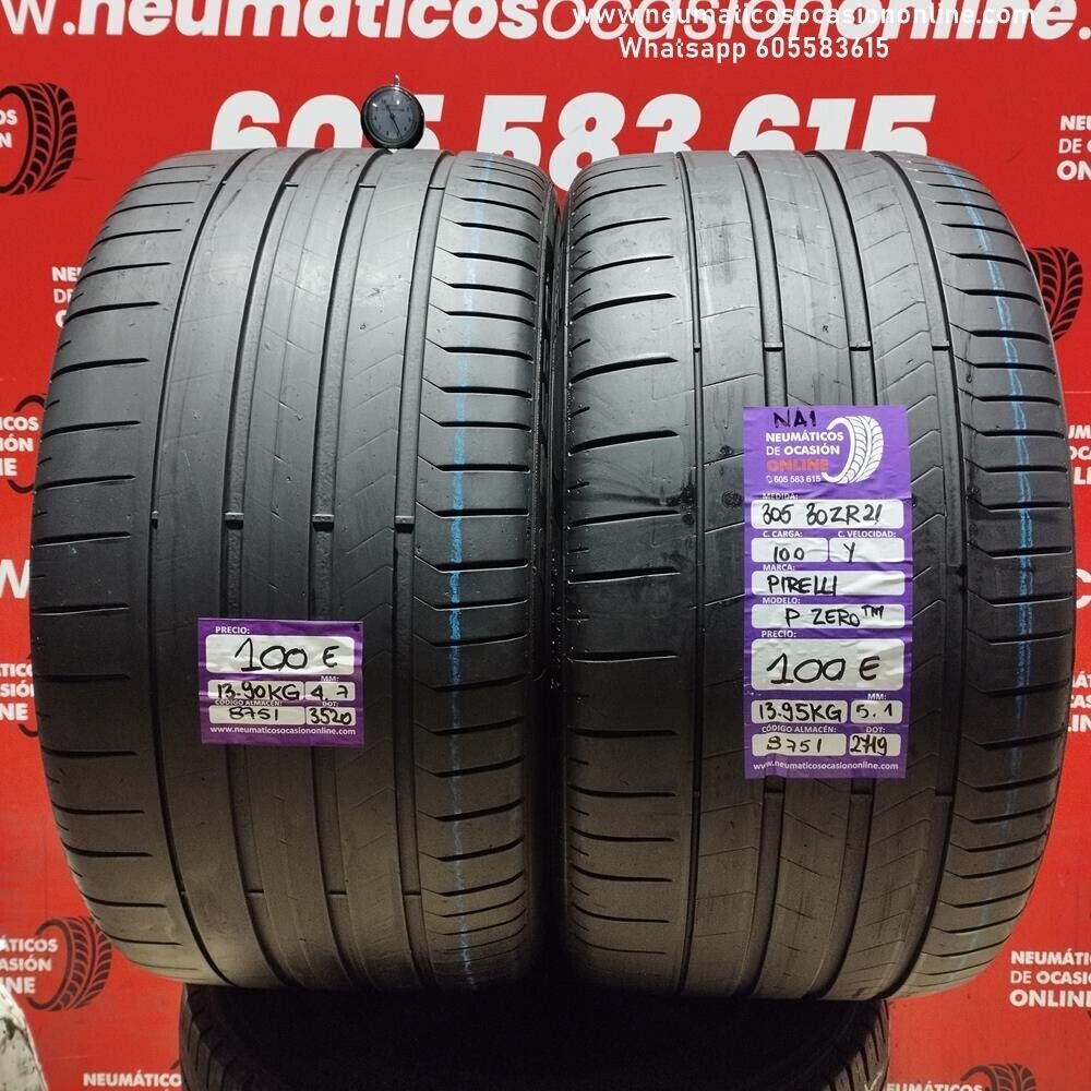 [Ref.8751] 2x 305 30 R21 100Y Pirelli P.Zero TM NA1 5.1/4.7 mm Ref.8751