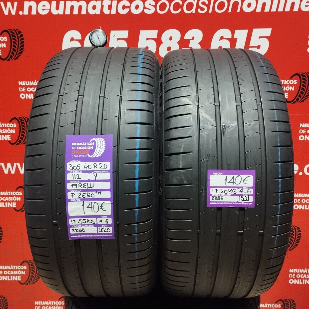 2x 305 40 R20 112Y Pirelli P. Zero TM 4.6/4.6 mm Ref.8836