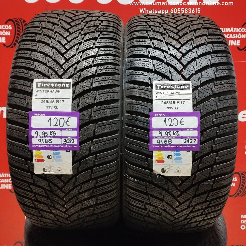 2x 245 45 R17 99V XL Firestone Winterhawk 4 DOT 2422/3022 (Sin Uso) Ref.9168