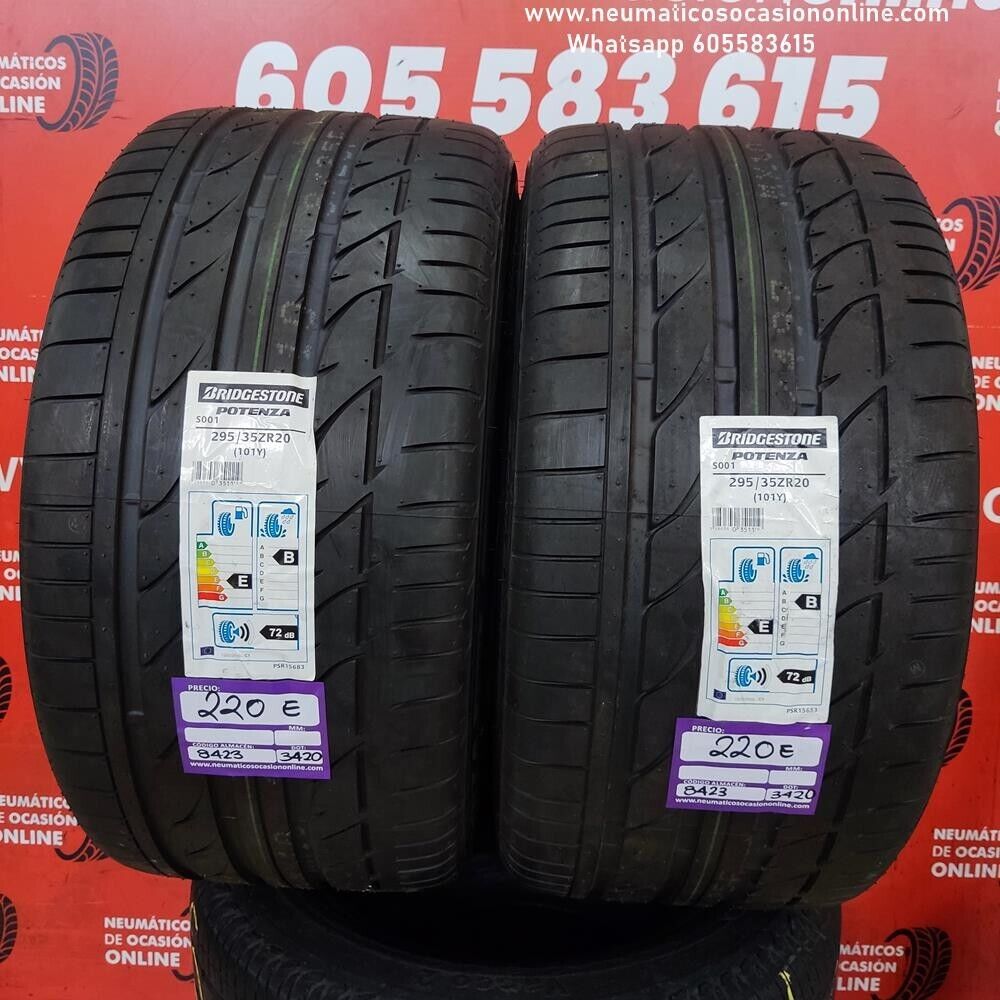 2x 295 35 R20 101Y Bridgestone Potenza S001 DOT 3420/3420 (Sin Uso) Ref.8423