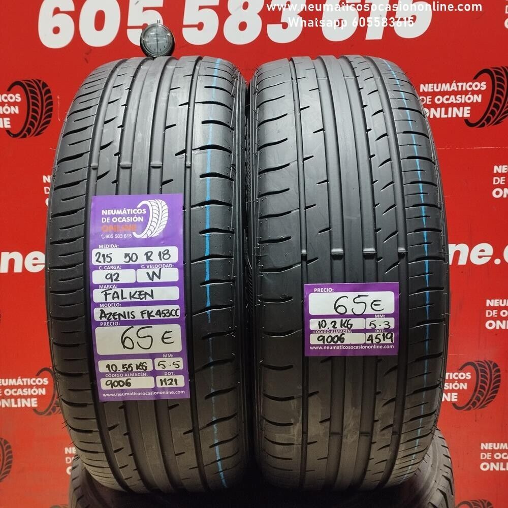 2x 215 50 R18 92W Falken Azenis FK 453CC 5.5/5.3 mm Ref.9006