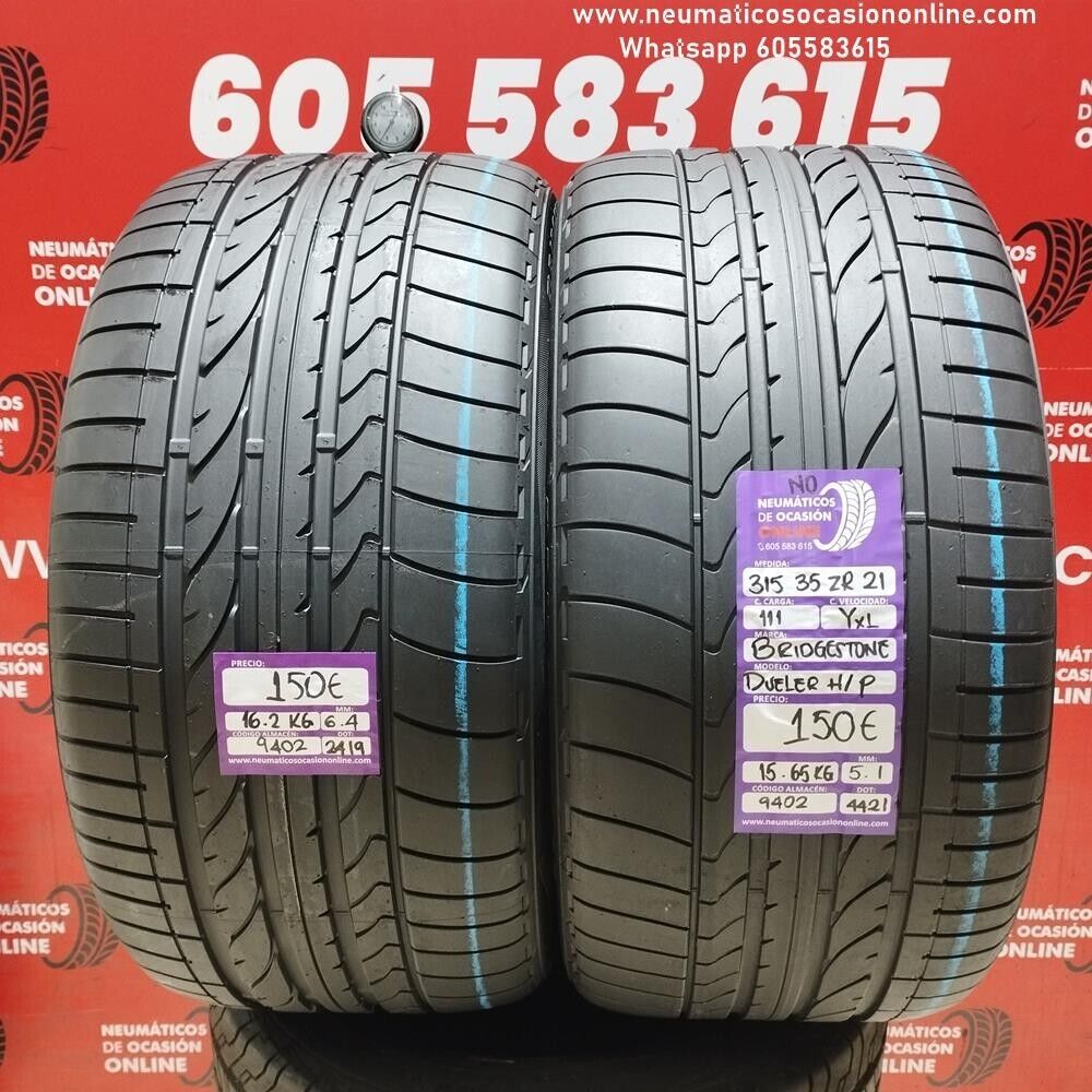 2x 315 35 ZR21 111YXL Bridgestone Dueler H/P 5.1/6.1mm Ref.9402