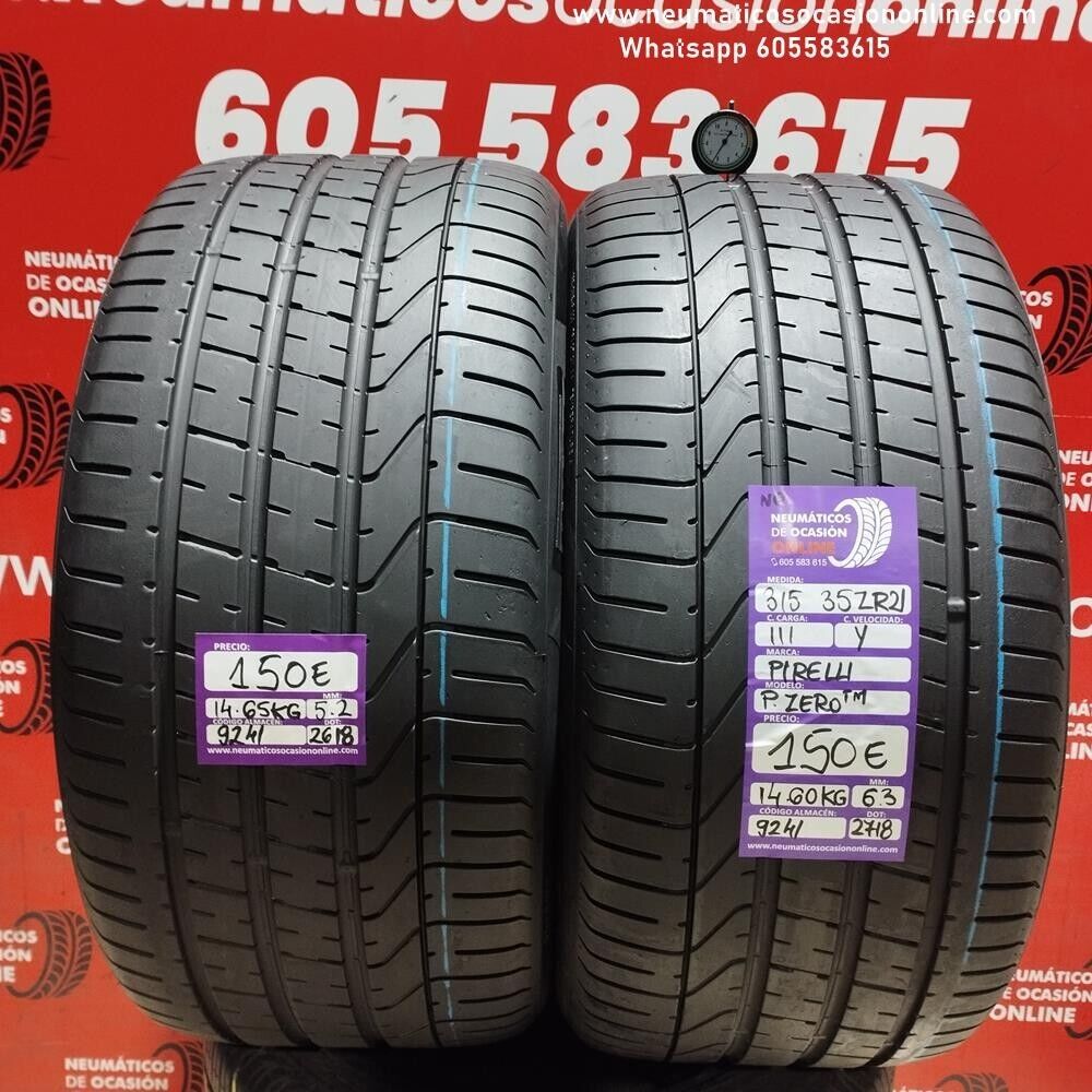 2x 315 35 ZR21 111Y PIRELLI P.ZERO TM 6.3/5.2mm ref: 9241