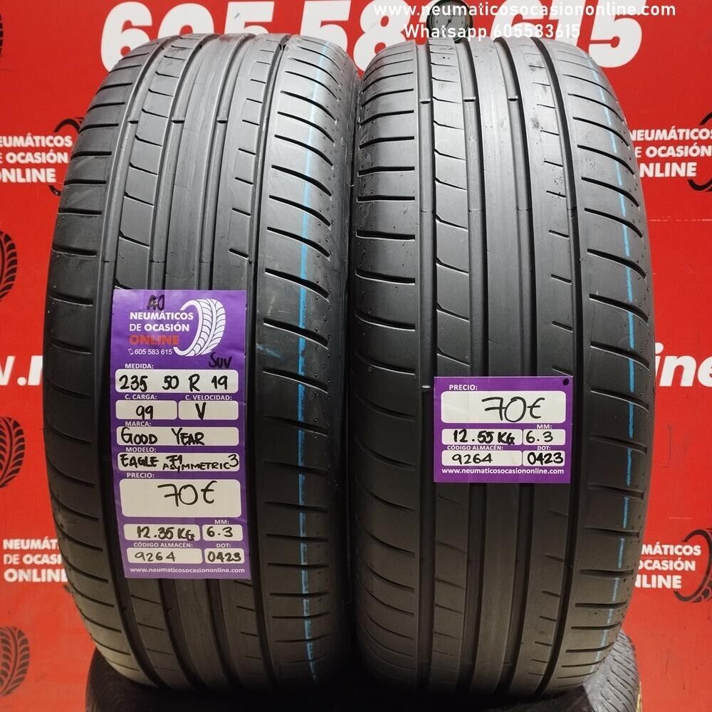 2x 235 50 R19 99V GOODYEAR EAGLE ASYMETRIC3 6.3/6.3 mm REF:9264