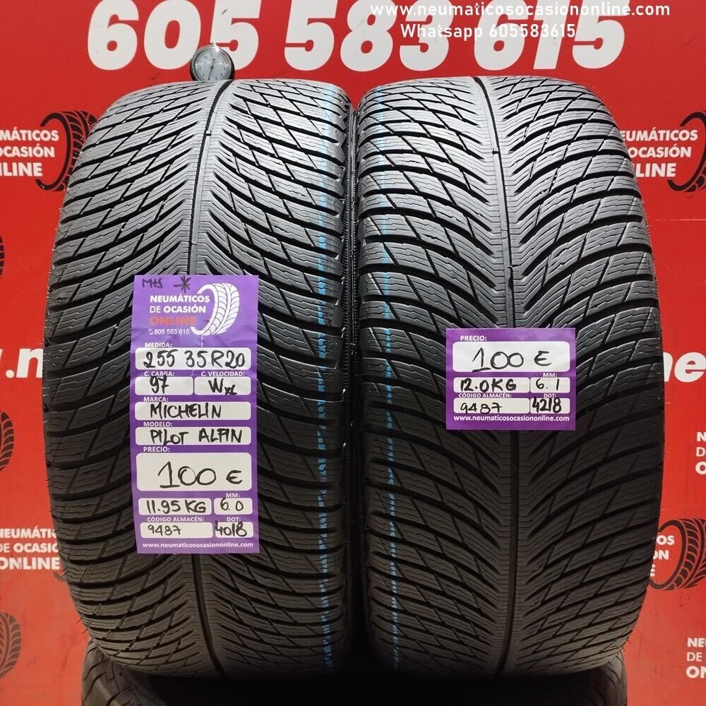 [Ref.9487] 2x255 35 R20 97WXL Michelin Pilot Alpin 6.0/6.1 MM Réf: 9487