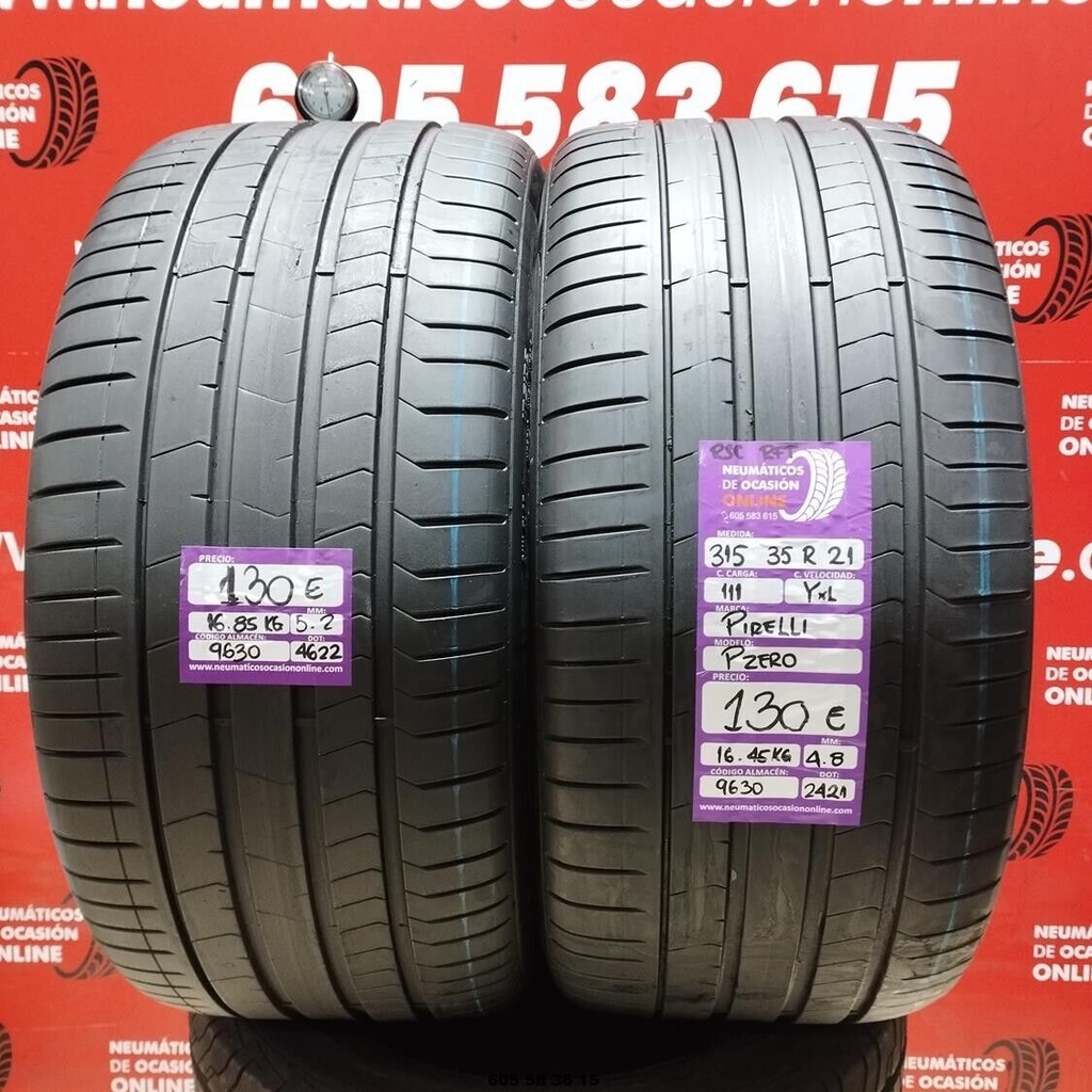 2x 315 35 R21 111YXL PIRELLI PZERO 5.2/4.8mm REF:9630