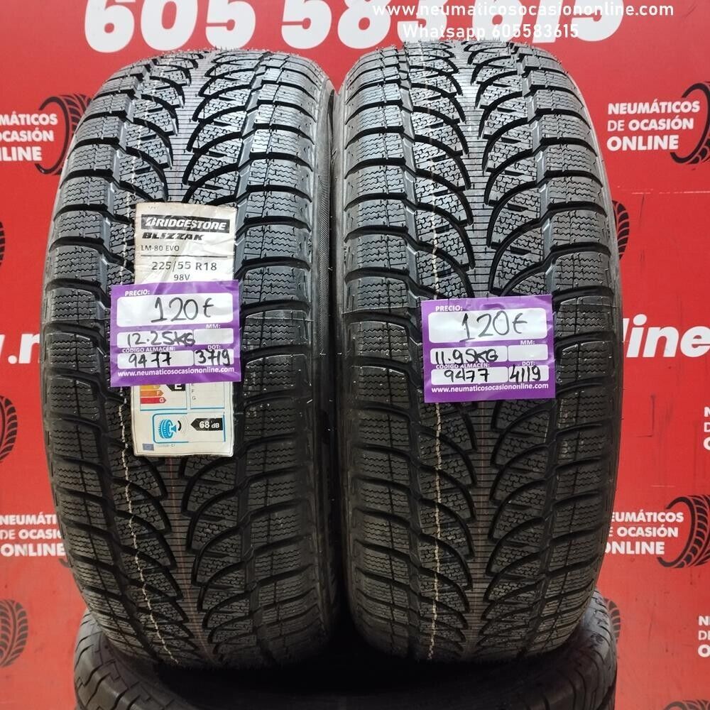 2x 225 55 R18 98V BRIDGESTONE BLIZZAK LM-80 EVO (SIN USO) REF:9477