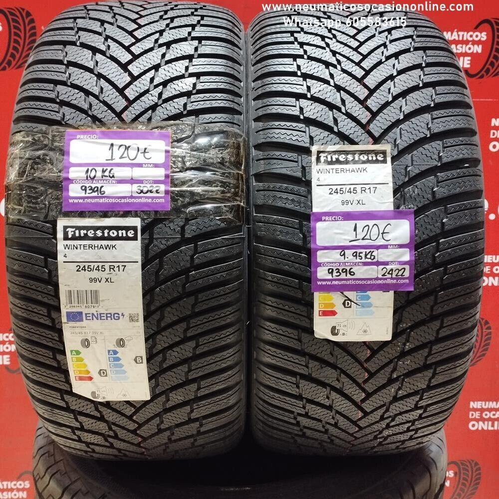 2x 245 45 R17 99V XL FIRESTONE WINTERHAWK (SIN USO) REF:9396