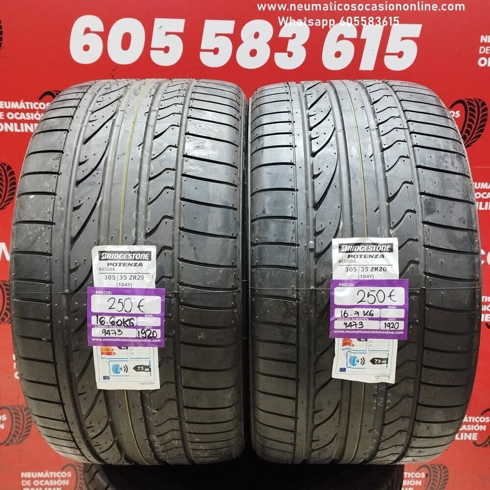 2x 305 35 ZR20 104Y BRIDGESTONE POTENZA RE050A (SIN USO) REF:9473