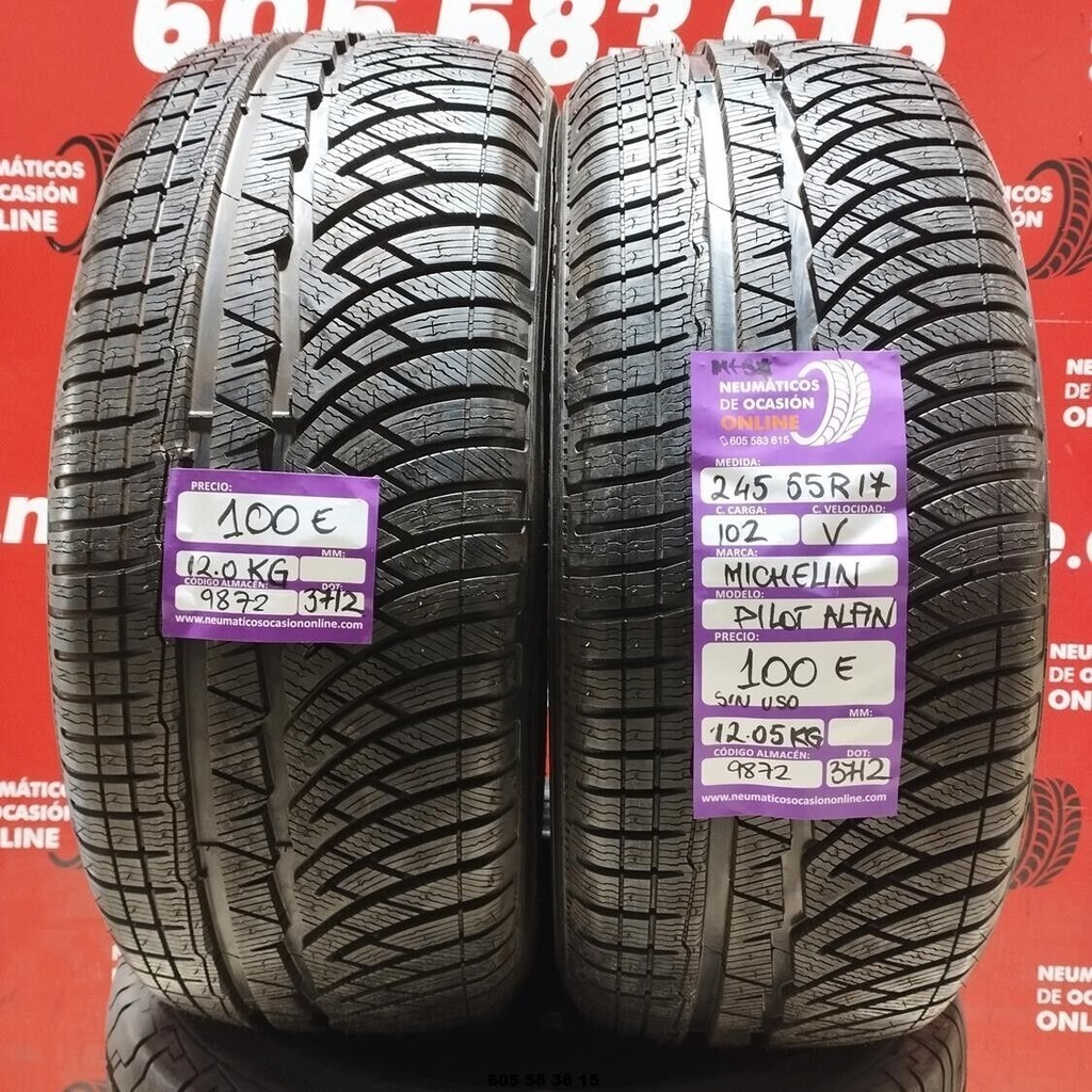 2x 245 55 R17 102V MICHELIN PILOT ALPIN M+S* (SIN USO) REF:9872