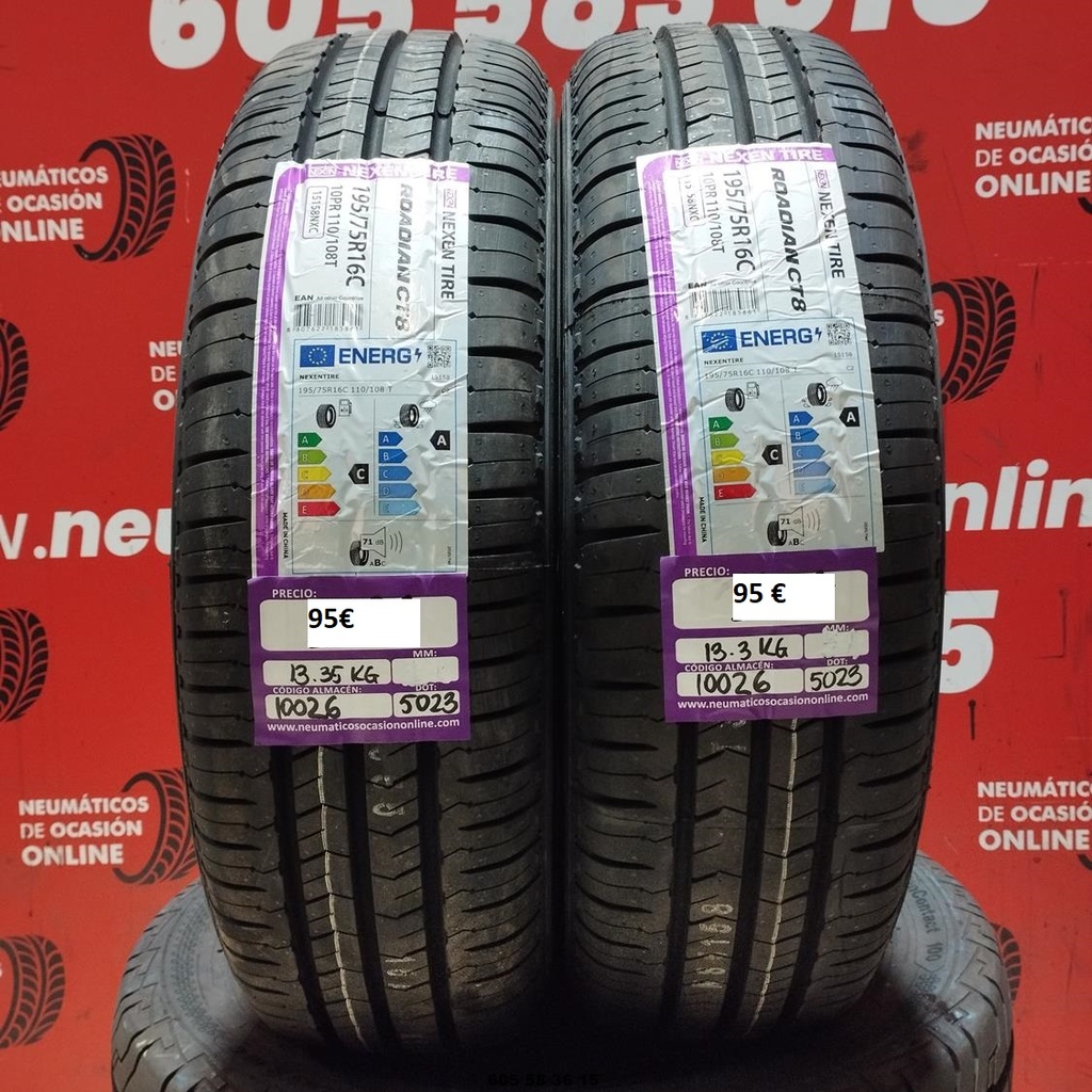 2x 195 75 R 16C 110/108T NEXEN TIRE ROADIAN CT8 (SIN USO) Ref.10026