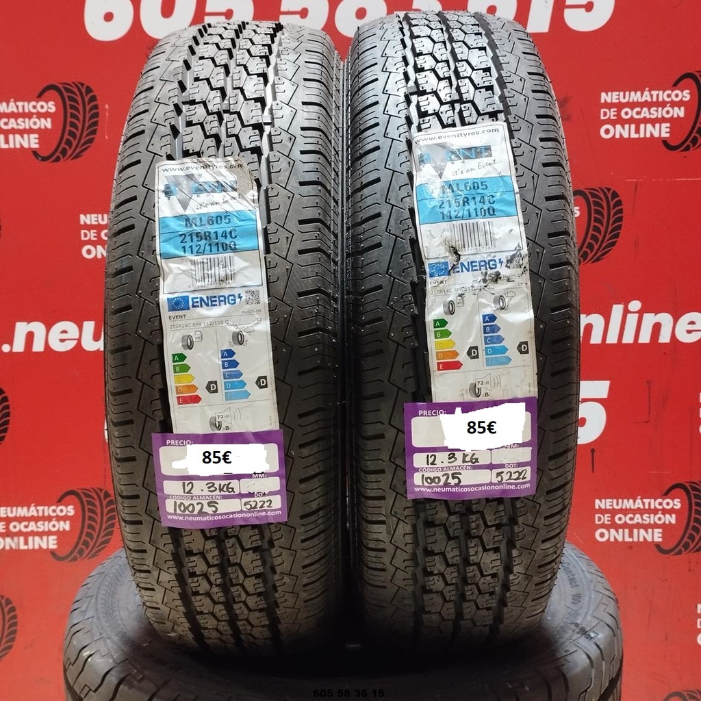 2x 215 R 14C 112/110Q  EVENT TYRES (SIN USO) Ref.10025