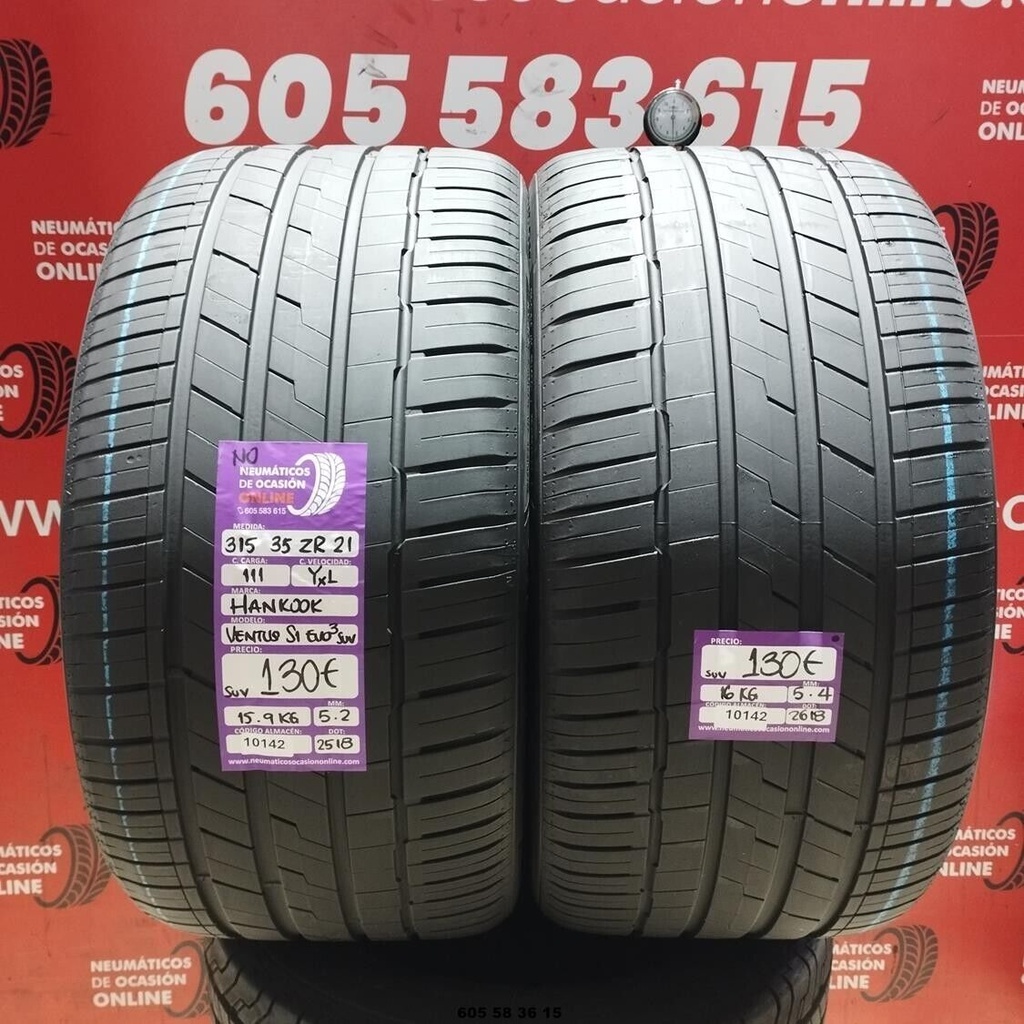 2x 315 35 Z R21 111YXL HANKOOK VENTUS S1 EVO3 SUV NO 5.2/5.4mm REF:10142