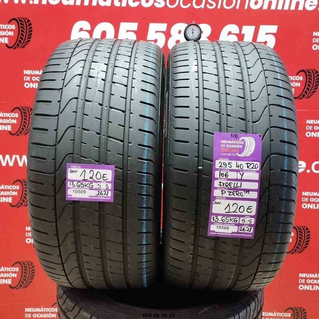 2x 295 40 R20 106Y PIRELLI P ZERO SUV NO 5.5/5.3mm REF:10509