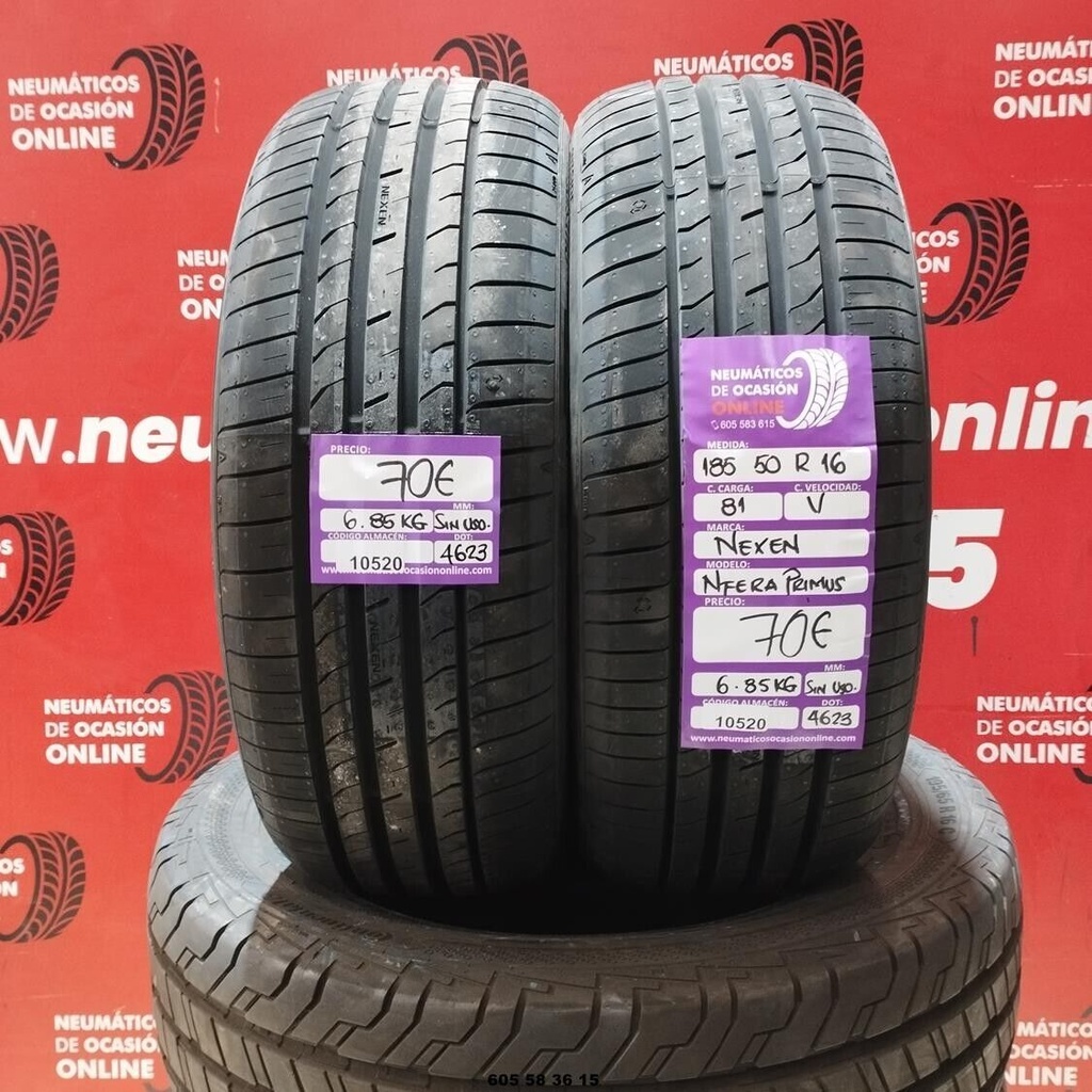 2x 185 50 R16 81V NEXEN NFERA PRIMUS DOT:4623 (SIN USO) Ref.10520