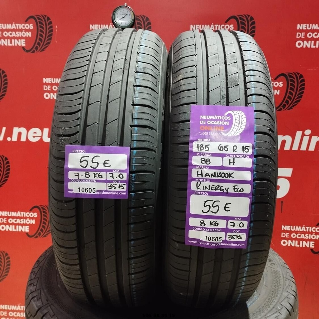 2x 185 65 R15 88H HANKOOK KINERGY ECO 7.0/7.0mm REF:10605